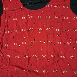 Black Red Kurti