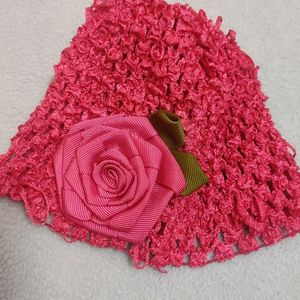 Rani Pink Color Fancy Baby Cap