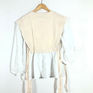 White&Cream A-Line Top(Women’s)