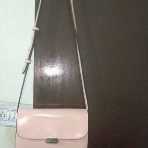 Pink Leather Sling bag