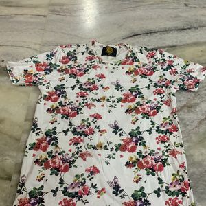 A beautiful cotton floral printed white top