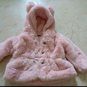 Fur Jacket With Matching Shoe For Baby Girl