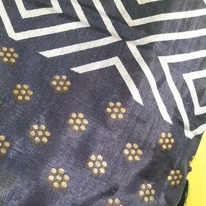 Navy dark blue saree for daily wear