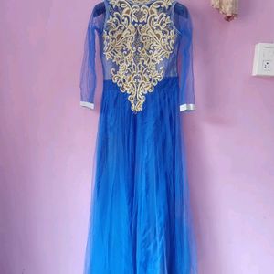 Royal Blue Heavy Neck Gown 😍