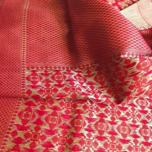 Red Banarasi Dupatta