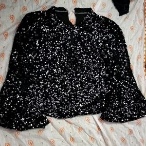 Black Glitter Top