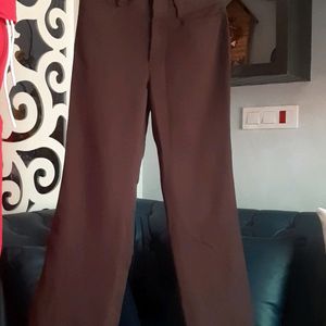 Coffee Brown Formal Trouser For Women