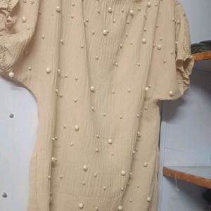 Pearl Work Top.Colour Is skin.avail In S@ M