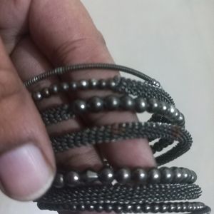 Silver Oxidized Bracelet