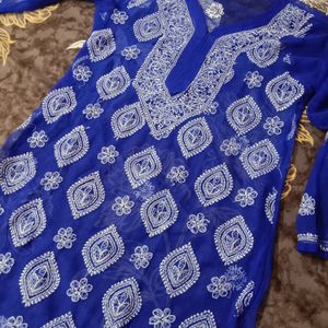 Chikankari Straight Kurti