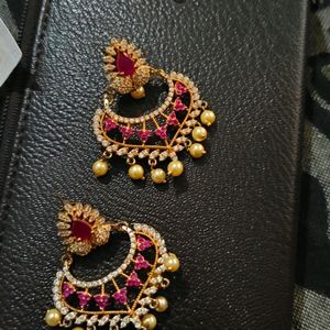 Gold Plated Chandbali Earrings