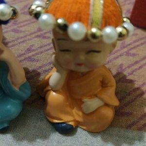 Baby Monk Set Of 4 Decorative Showpiece-5cm