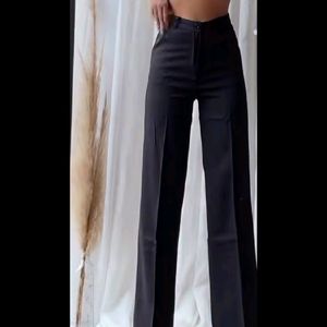 Straight Fit High Waist Pants