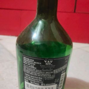 Empty Medium Size Vat 69 Bottle