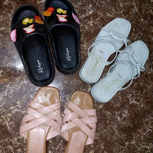 Combo Offer Two Sandal And One Crocs