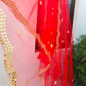 Red Dupatta