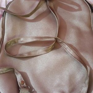 A Cute  Bagpack In Beige Nude Type Of Colour