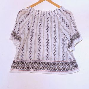 Ethnic styled ladies short sleeves Top