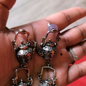 Two Pairs Of Earrings And A Free Size Bracelet