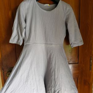 Bewakoof Grey Skater Dress