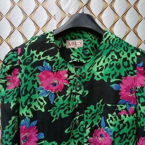 New Floral Green Art Shirt