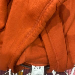 Zara Orange Colour Sweat Jarkeen