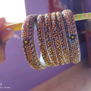 Beautiful 😻 Greay Colour Bangles 😘