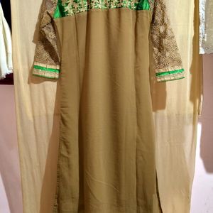 Dijon & Green Salwaar Suit Embroidery