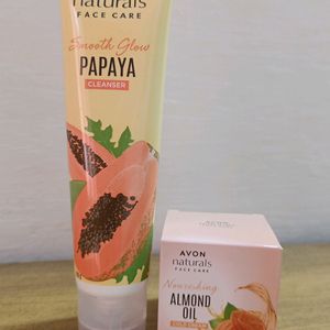 Avon Combo Papaya Cleanser & Almond Face Cream