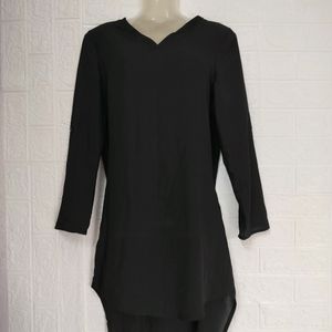 Black Shifon Net Summer Dress