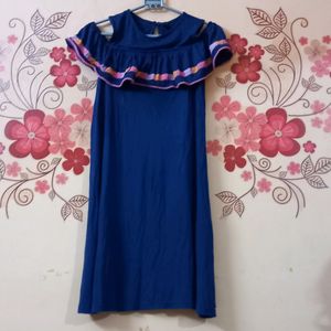 Navy Blue Off Shoulder For Girls