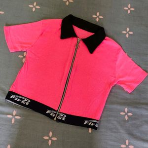 Neon Pink Crop Top