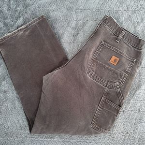 Vtg Carhartt Doubleknee Dark Brown