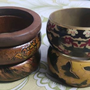 Metal And Wooden bangles