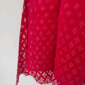 Rich Layered Red Kurta Size M