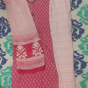 Pure Cotton Kurti Pant With Dupatta