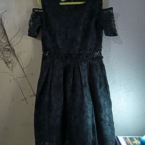 Black Colour Mini Frock