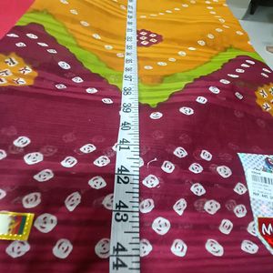 Brand New Bandhni Multi Colour Saree With Blouse