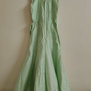 Green Gown With Long Shrug