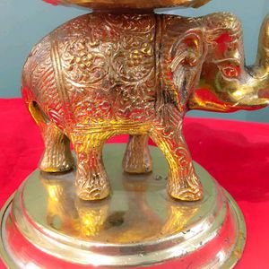 Brass Elephant With Kalash & Nariyal 🐘✨