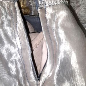 Grey blouse lehanga with black color dupatta