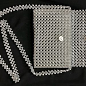 Handmade Pearl Beaded Sling Bag