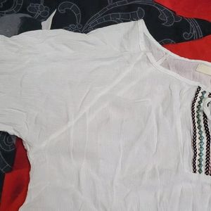 Beautiful White Cape Type Top For Girls (New One )