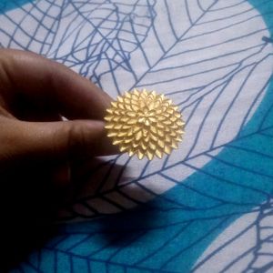 Adjustable Golden Flower Ring