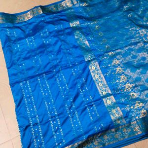 Blue Colour Pure Kanchipattu Saree