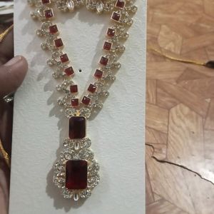 Fancy AD mala Set With Earring