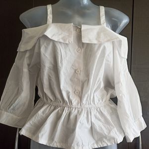 Summer White Korean Crop Top