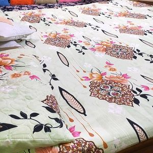 New Double Bedsheet With 2 Pillow Covers