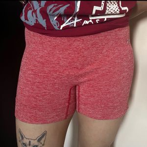 HRX Women Red Rapid Dry Yoga Seamless Shorts