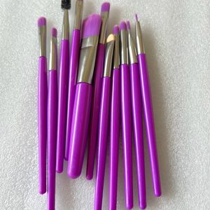 Purple 12 Pieces Set Makeup Brushes